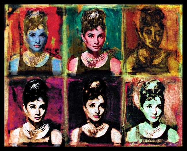Six Audrey Hepburns by Thomas Van Housen
